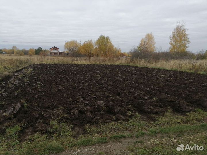 Вспашка. Покос травы. Трактором мтз