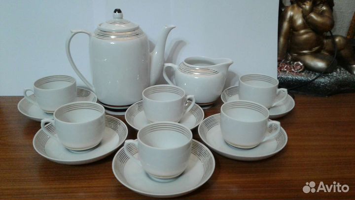 Кофейный сервиз Вербилки дфз СССР 1970-е Дмитров