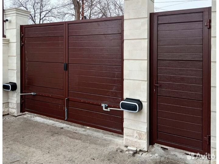 Ворота Распашные С калиткой