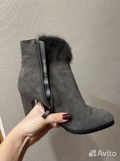 Ботильоны натуральная замша