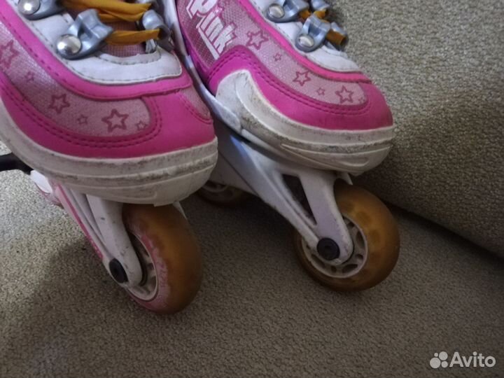 Роликовые коньки детские раздвижные для девочки