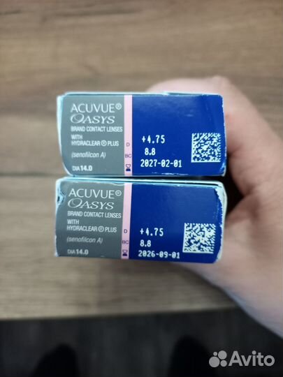 Контактные линзы Acuvue Oasys, 2 недели, +4.75 8.8