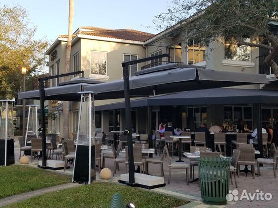 Уличный зонт для кафе усиленный