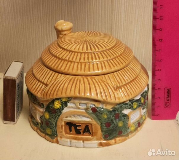 Банка, баночка для чая, чайница керамическая