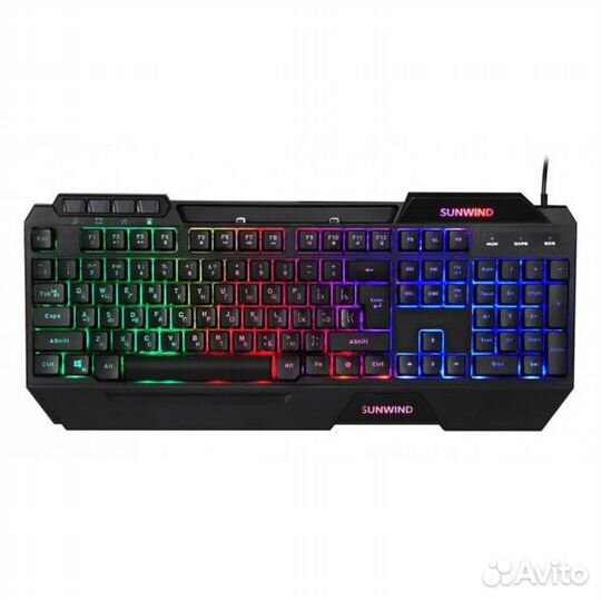 Клавиатура SunWind SW-K515G черный USB Multimedia