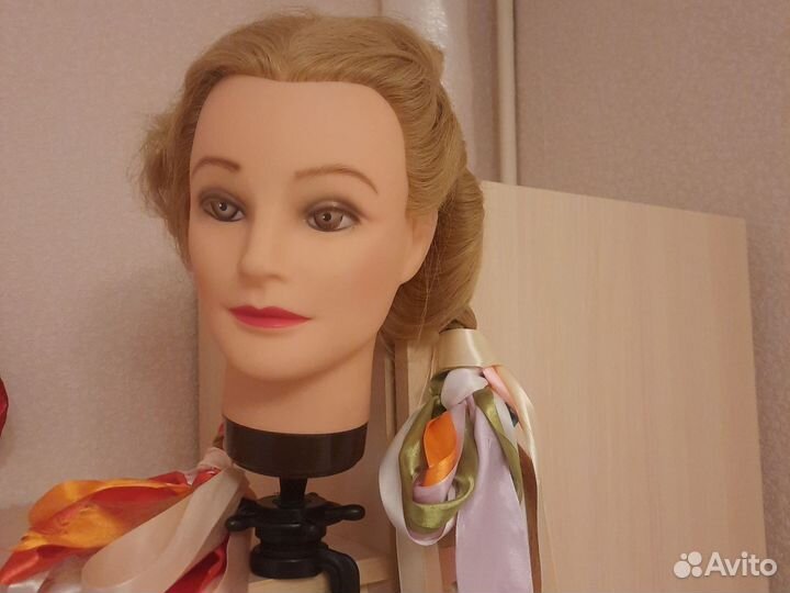 Голова манекен натуральные волосы