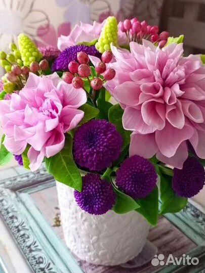 Цветы из холодного фарфора