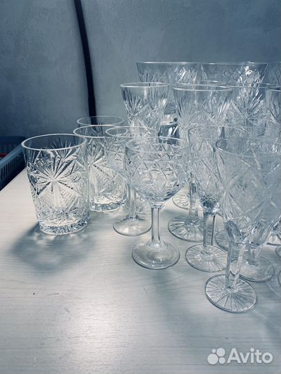 Рюмки, фужеры,стаканы хрустальные