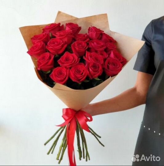 Букет 15 красных роз Цветы Новосибирск