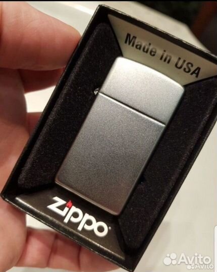 Зажигалка zippo 1605 slim satin chrome