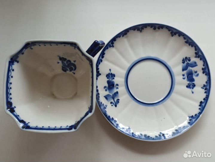 Чайная пара гжель, авторская