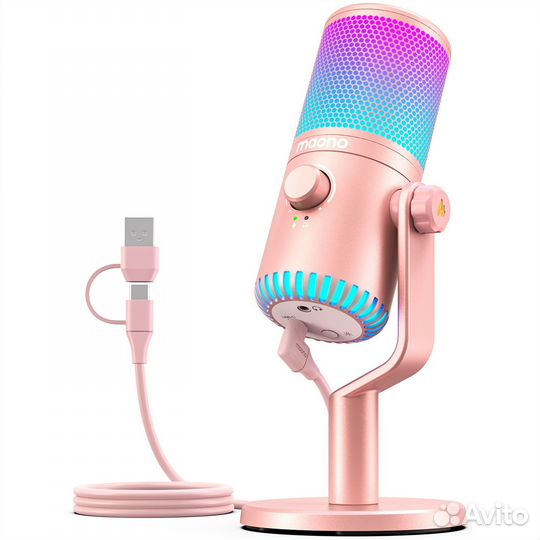 USB микрофон Maono DM30RGB pink