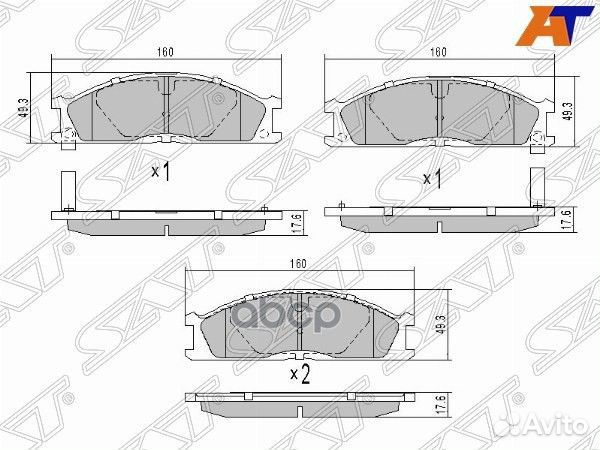 Колодки тормозные перед nissan navara D21/NP300