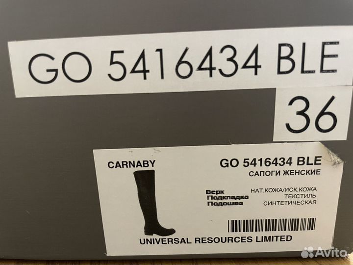 Сапоги демисезонные Carnaby