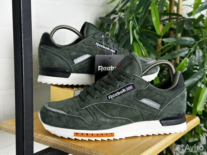 Кроссовки мужские Reebok Classic замша 41-46 зелен