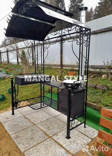 Мангал с крышей