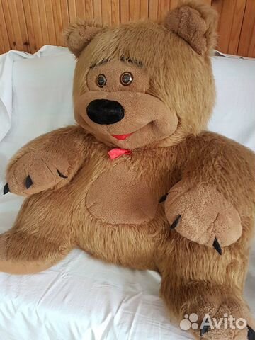 Большая 80 см. мягкая игрушка медведь
