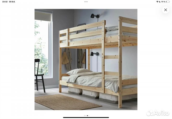 Двухярусная кровать IKEA икея