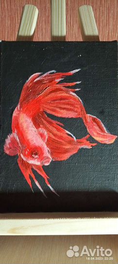 Картина маслом, картон, холст. 15*21 см