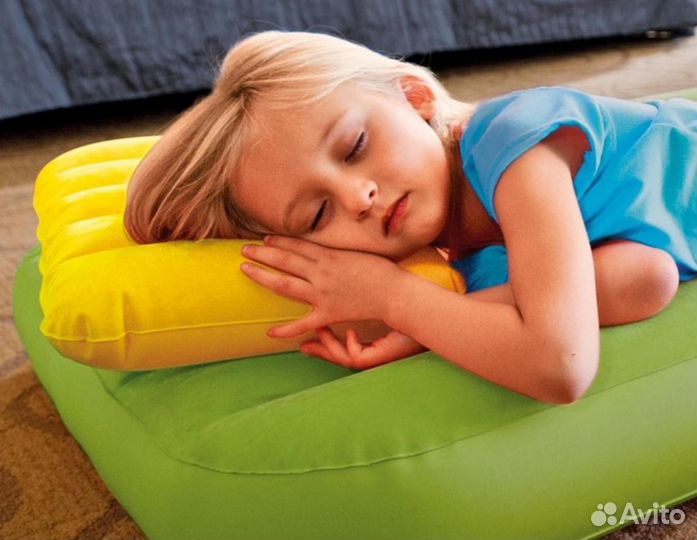 Детская надувная подушка 43х28х9 см,intex 68676