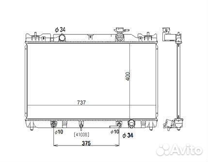Радиатор охлаждения tomsun TO-0520A/1R Toyota Camr