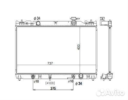 Радиатор охлаждения tomsun TO-0520A/1R Toyota Camr