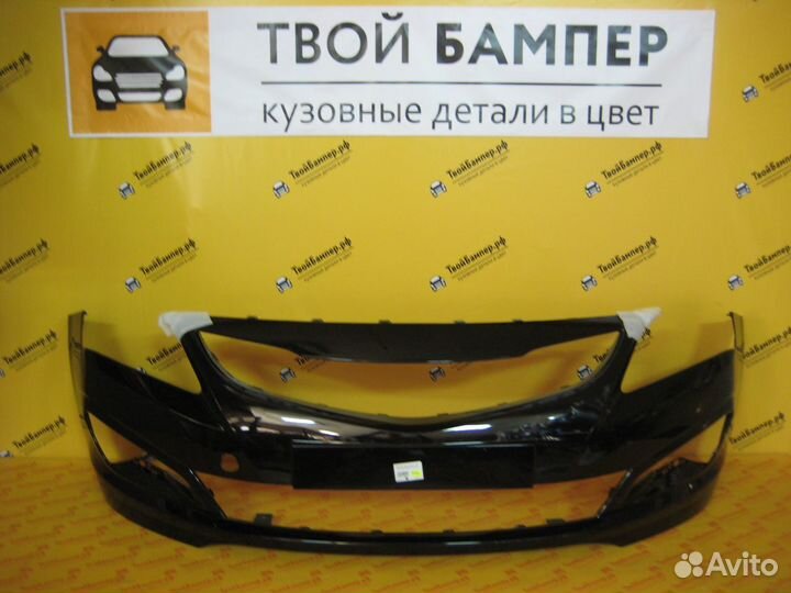Бампер передний Hyundai Solaris 2015 цвет Черный