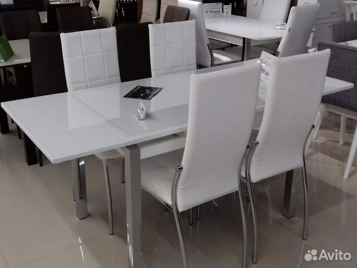 Стол обеденный Аполлон стекло 1,1 м