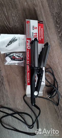 Плойка тройная для волос