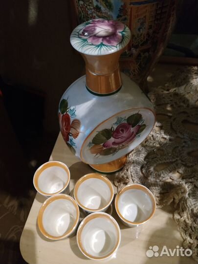 Графин штоф со стопками СССР