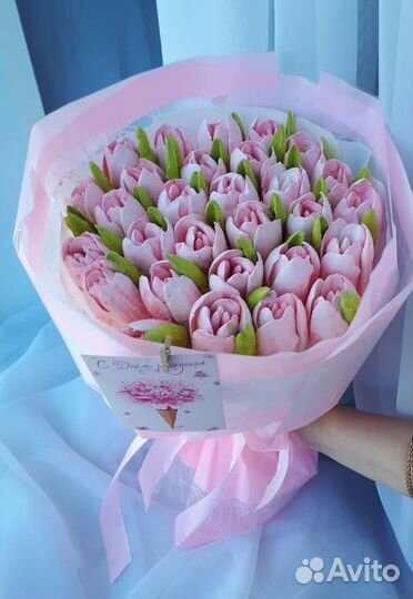 Букеты из зефира и безе