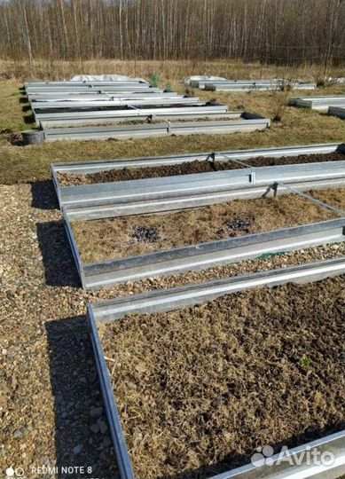 Грядка оцинкованная 1м х 2м х 22см