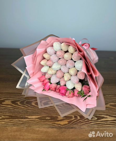 Букеты из клубники в шоколаде