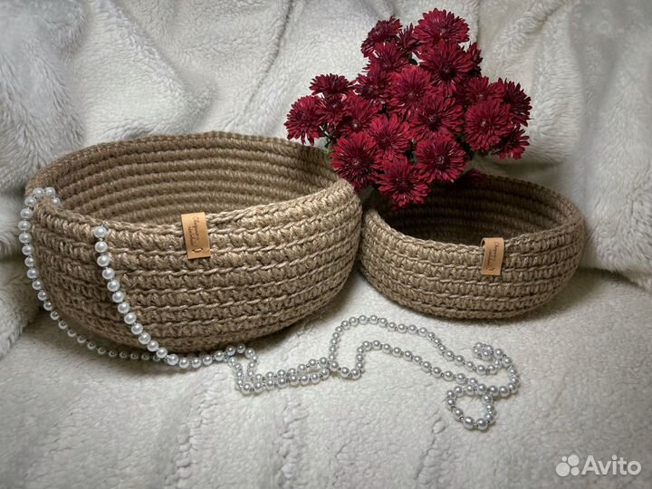 Корзина из джута