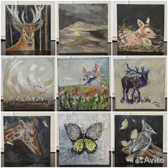 Картины маслом с животными
