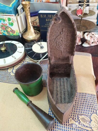 Старинные утюг ступа хоз утварь СССР