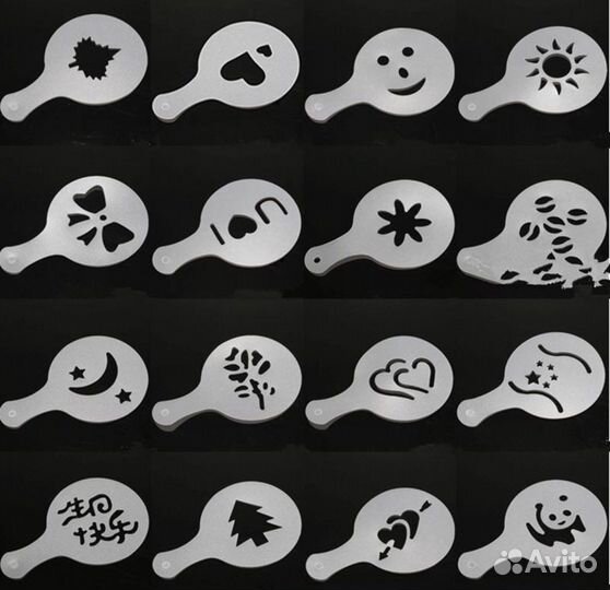 Трафареты для кофе пластиковые