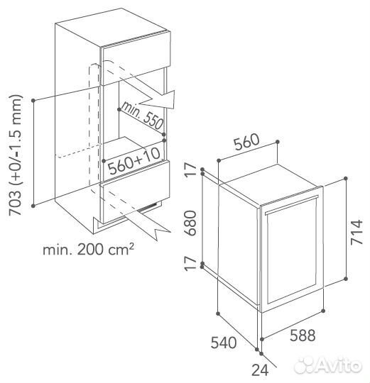 Винный шкаф kitchenaid kcbwx 70600L