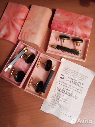 Запонки и галстукодержатель СССР