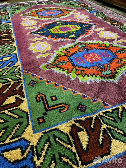 Ковер шерстяной ручной работы винтаж