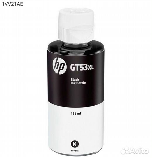 Чернила HP GT53XL Струйный Черный 6000стр 135мл, 1