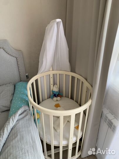 Кроватка-трансформер Ellipsebed (молочный)