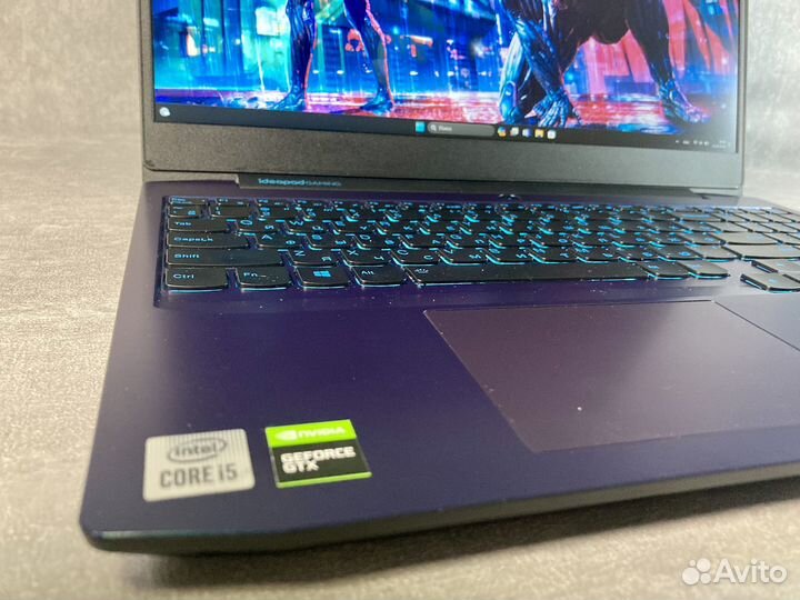 Игровой Lenovo 1650ti, i5-10300h, 16Gb,SSD 512Gb