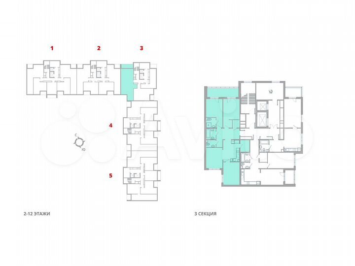 3-к. квартира, 88,5 м², 9/12 эт.