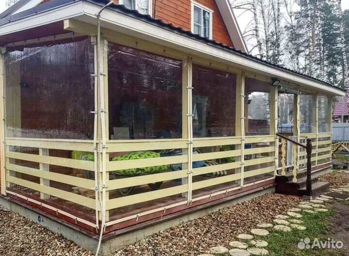 Мягкие окна для беседки террасы