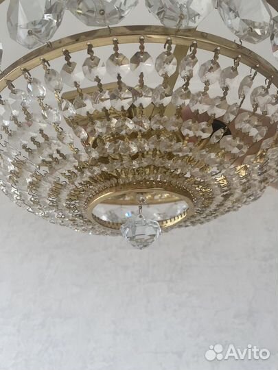 Люстра хрустальная чехословакия богема