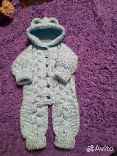 Вязаный комбинезон 68 74