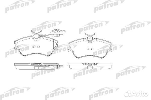 Patron PBP1124 Колодки тормозные дисковые передн R
