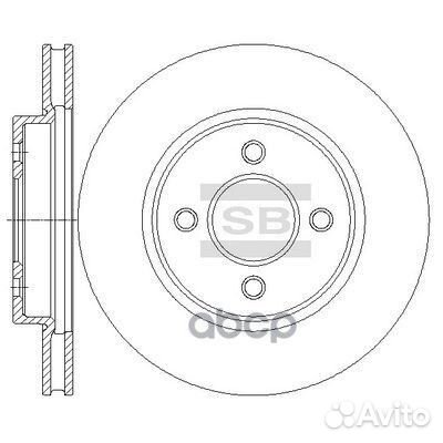 Диск тормозной передний sd4253 Sangsin brake