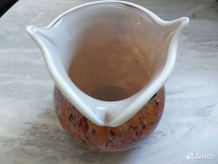 Ваза цветное стекло винтаж